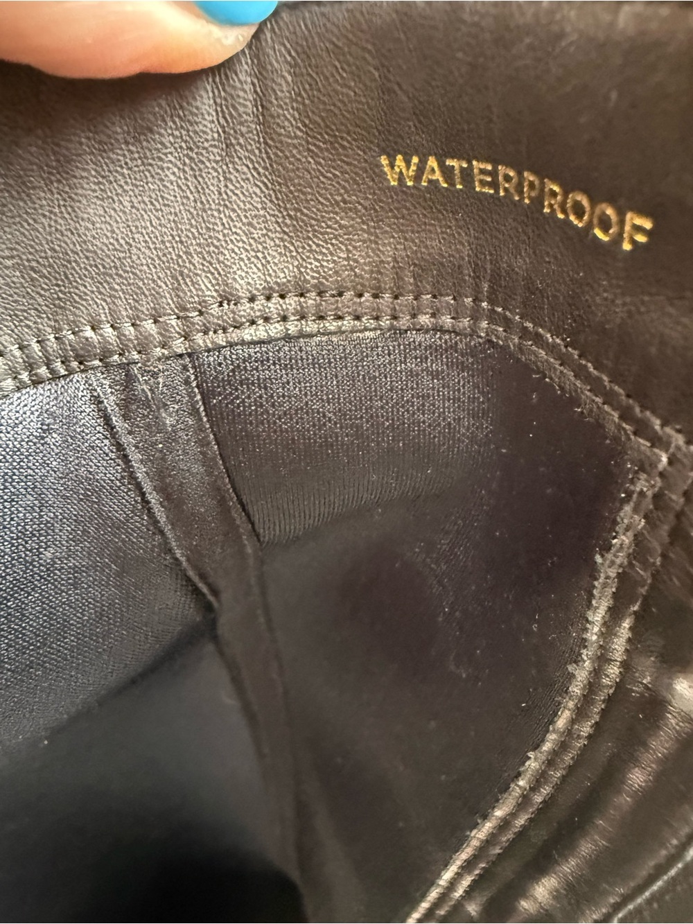 Cole Haan Black Patent Knee Boots with Buckle Accent size 6 - Picture 9 of 13